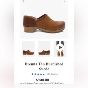 Dansko Brenna clogs. Sz 37. Tan.